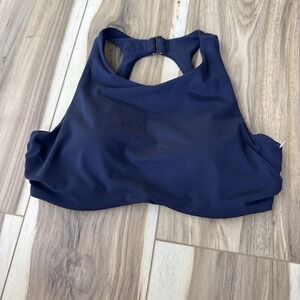 Athleta NWT 32 B/C‎ Navy Maldives High Neck Bikini Top 405827 M 32C 32B